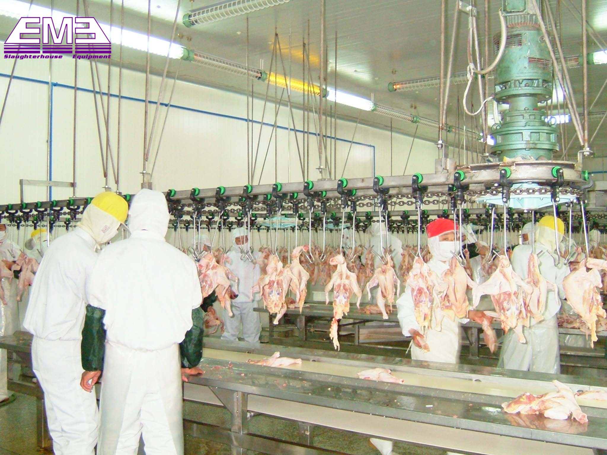 Poultry boneless automatic convey rail