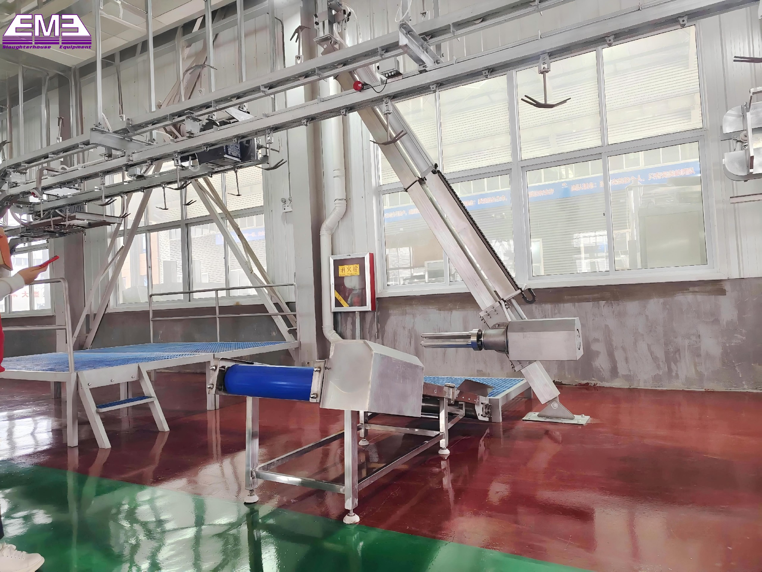 goat slaughtering machine slope type pneumatic sheep skin puller machine for sheep slaughter line