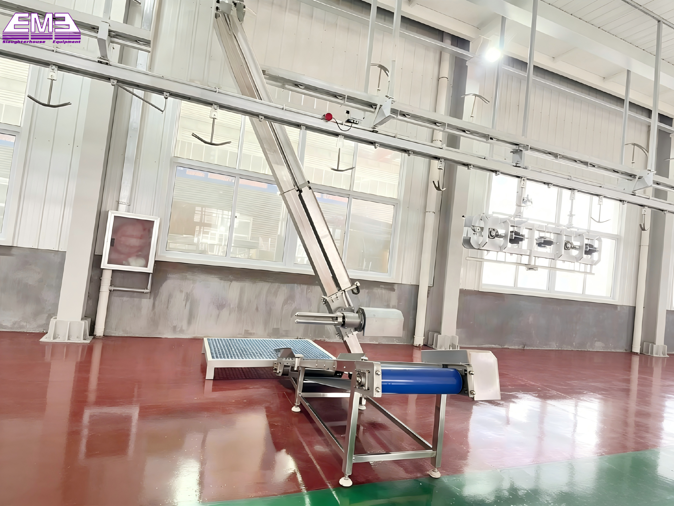 goat slaughtering machine slope type pneumatic sheep skin puller machine for sheep slaughter line