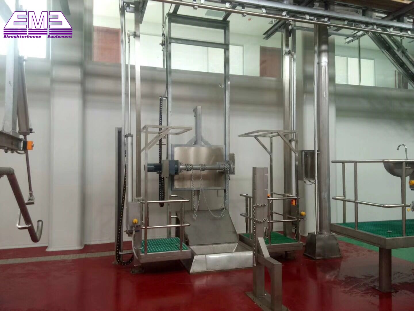 Cattle abattoir equipment cow skin hydraulic puller machine for beef slaughterhouse