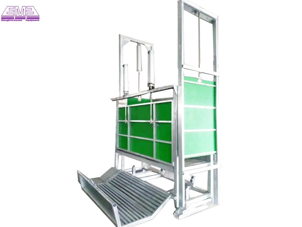 Living cattle fixed killing box for cattle slaughtering