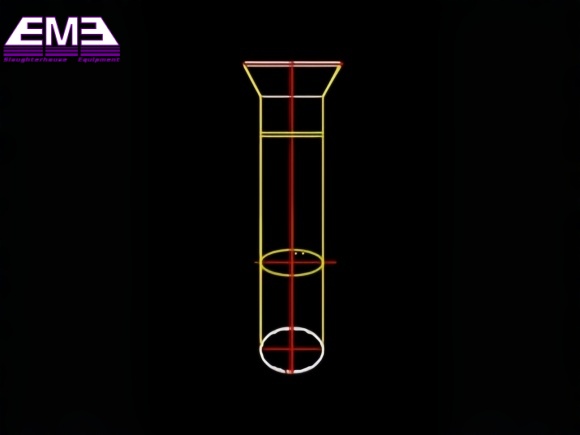 Cow abattoir machine hoof sliding chute for slaughterhouse