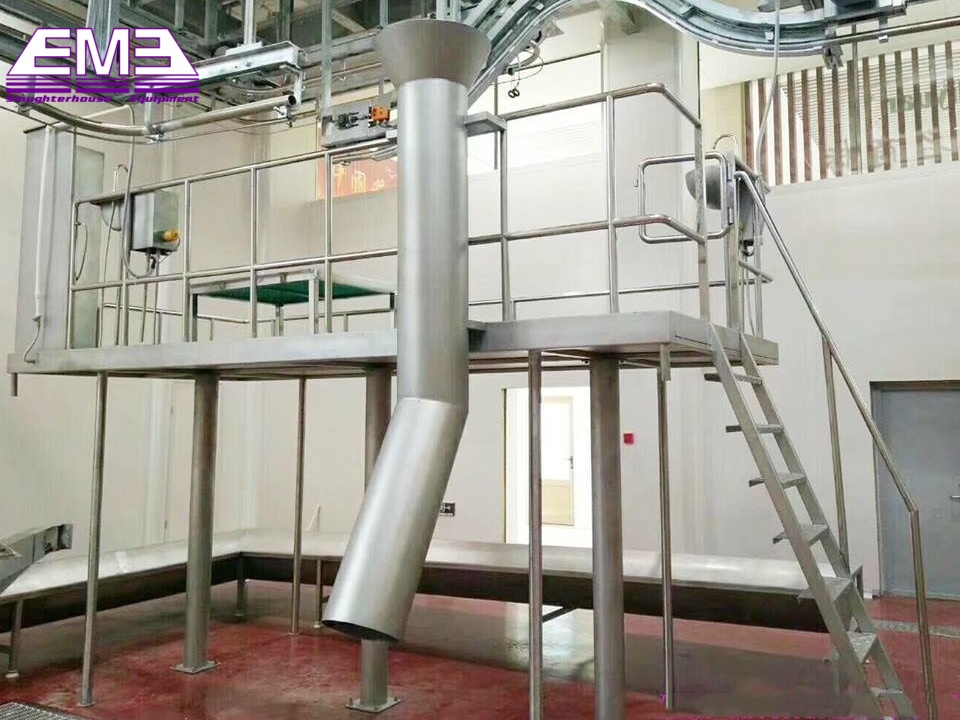 Cow abattoir machine hoof sliding chute for slaughterhouse