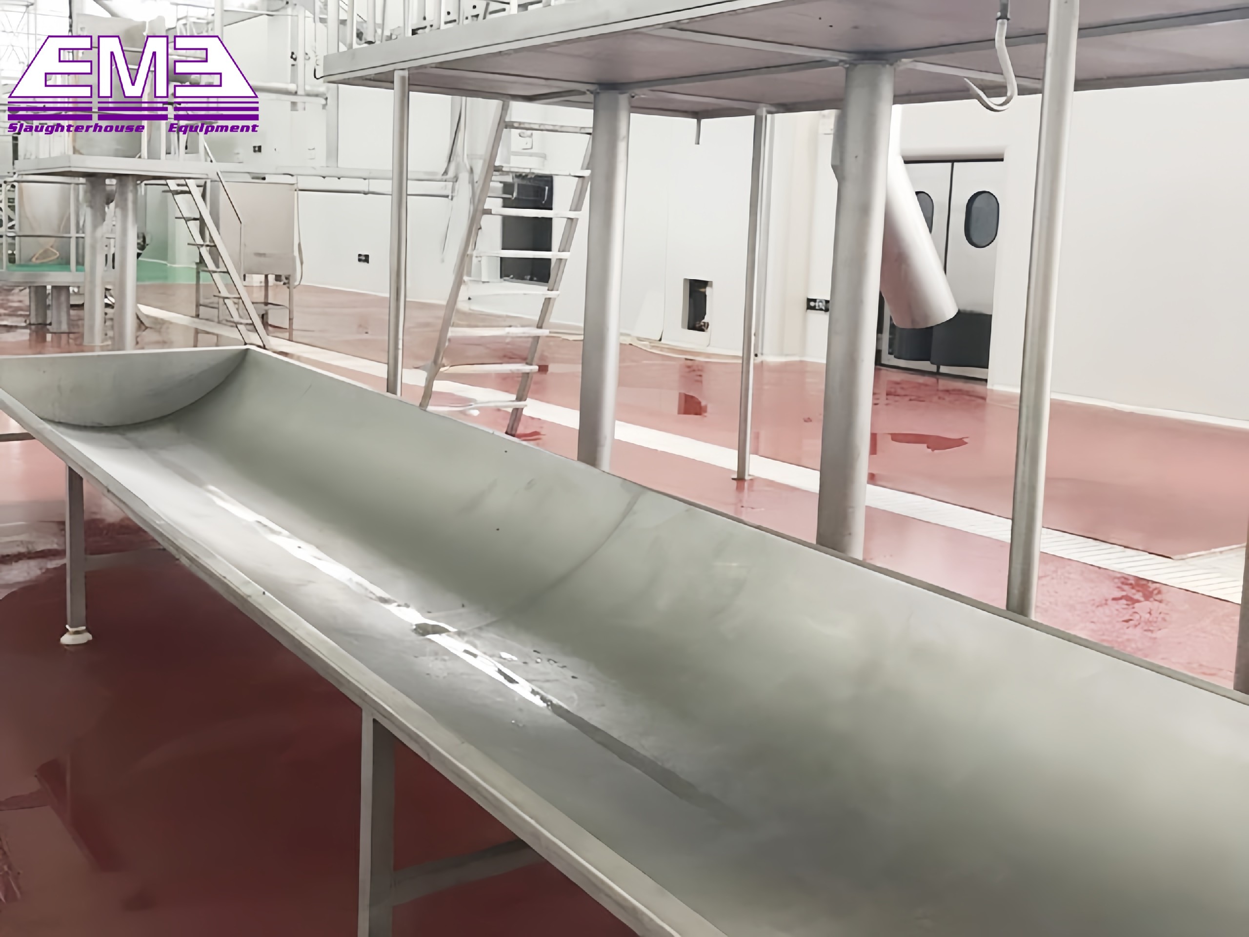 cattle abattoir line cattle blood collection chute for slaughterhouse