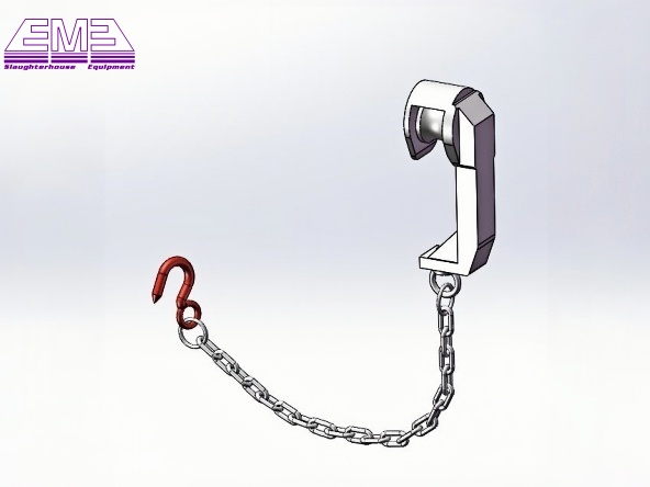 cow slaughter plant cattle bleeding shackle for cattle slaughtering processing