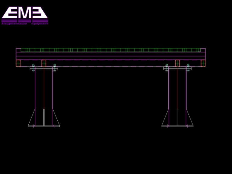 Living cattle killing platform cow slaughtering machine