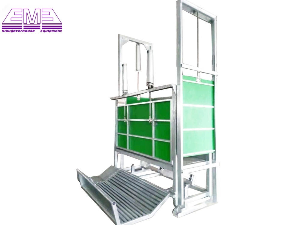 Living cattle fixed killing box for cattle slaughtering