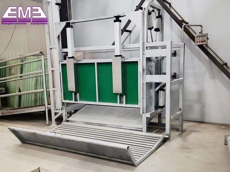 Living cattle fixed killing box for cattle slaughtering