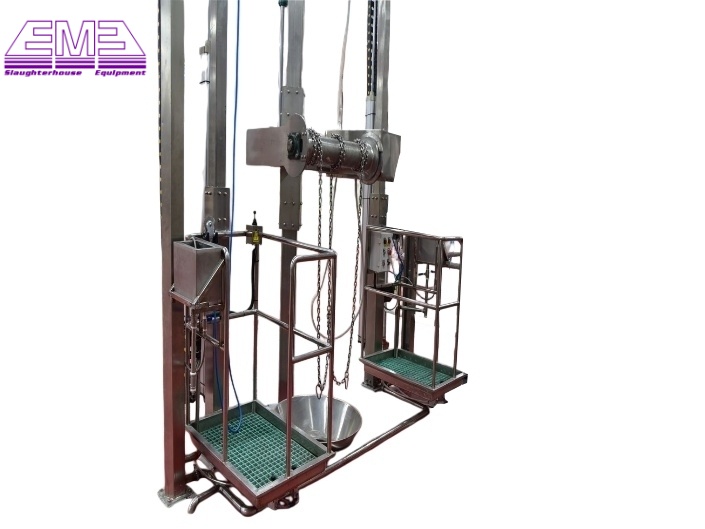 Cattle abattoir equipment cow skin hydraulic puller machine for beef slaughterhouse