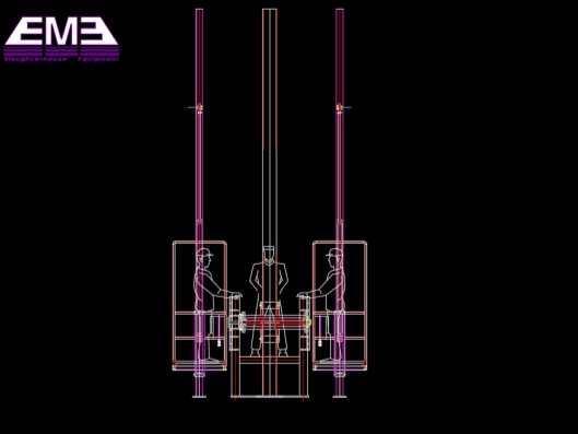 Cattle abattoir equipment cow skin hydraulic puller machine for beef slaughterhouse