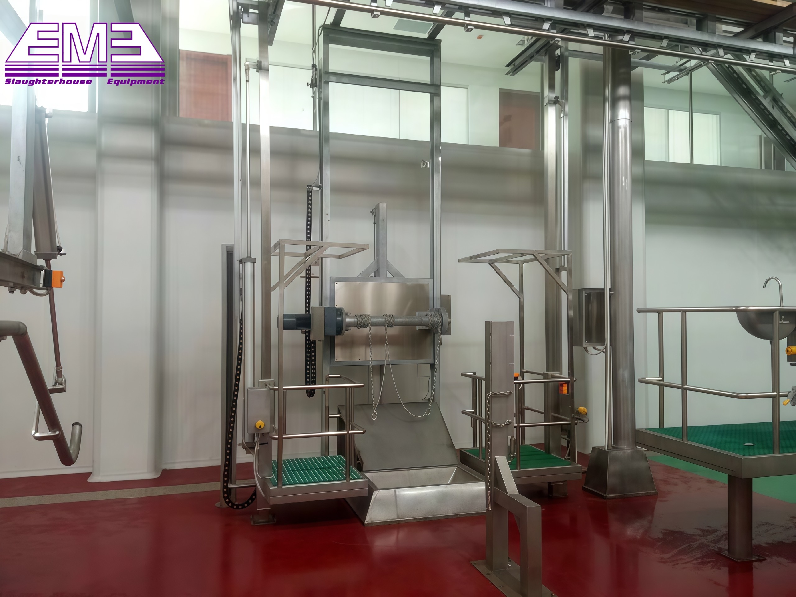 Cattle abattoir equipment cow skin hydraulic puller machine for beef slaughterhouse