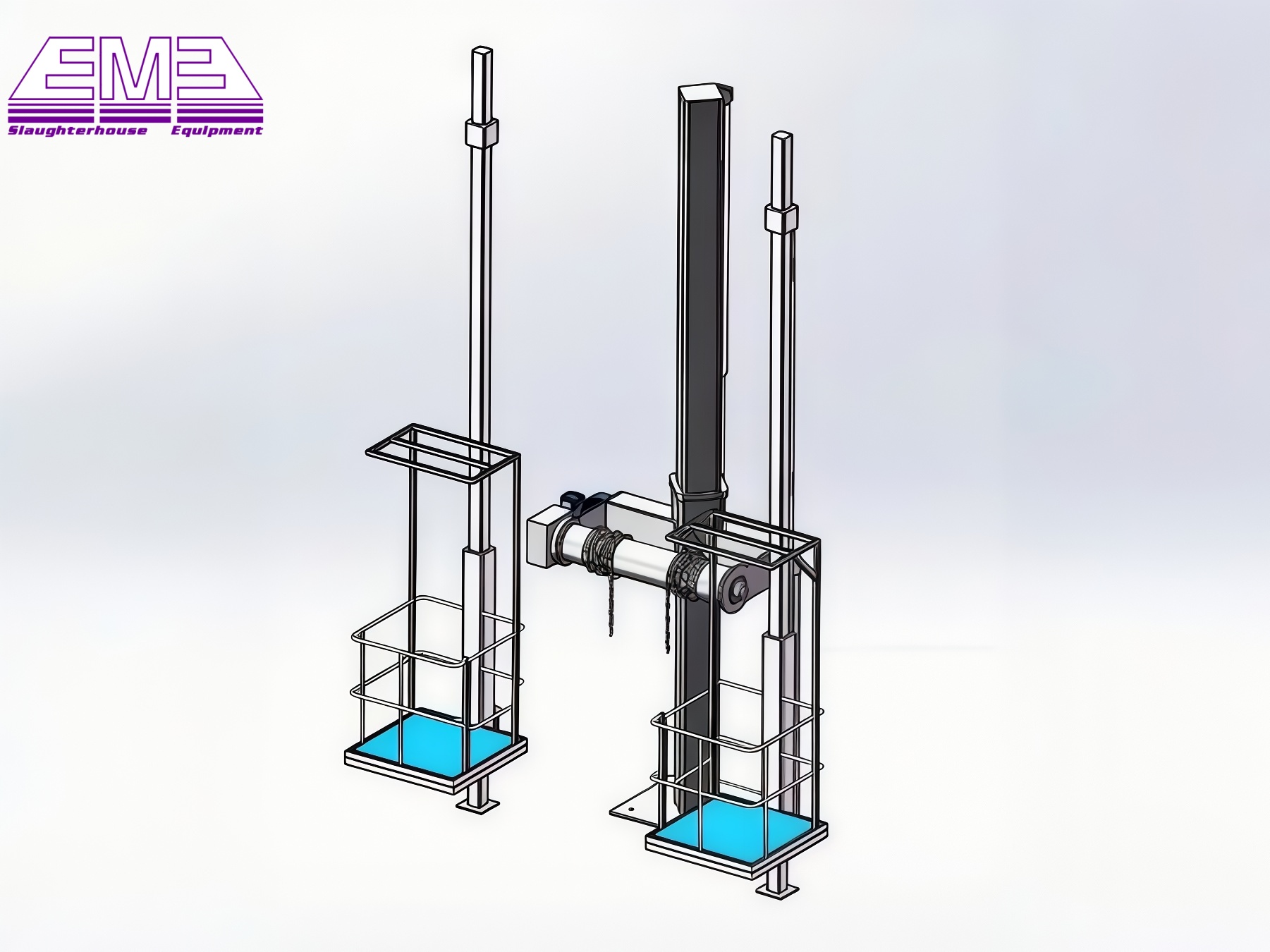 Cattle abattoir equipment cow skin hydraulic puller machine for beef slaughterhouse