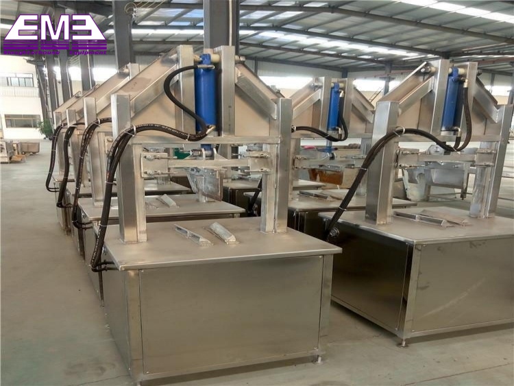 cow slaughtering line equipment cattle head open hydraulic saw
