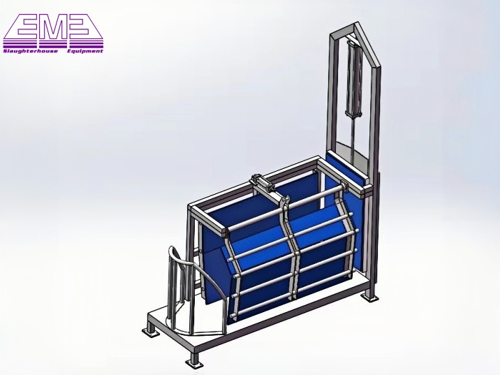 Goat slaughtering machine living sheep stunning box for sheep killing processing