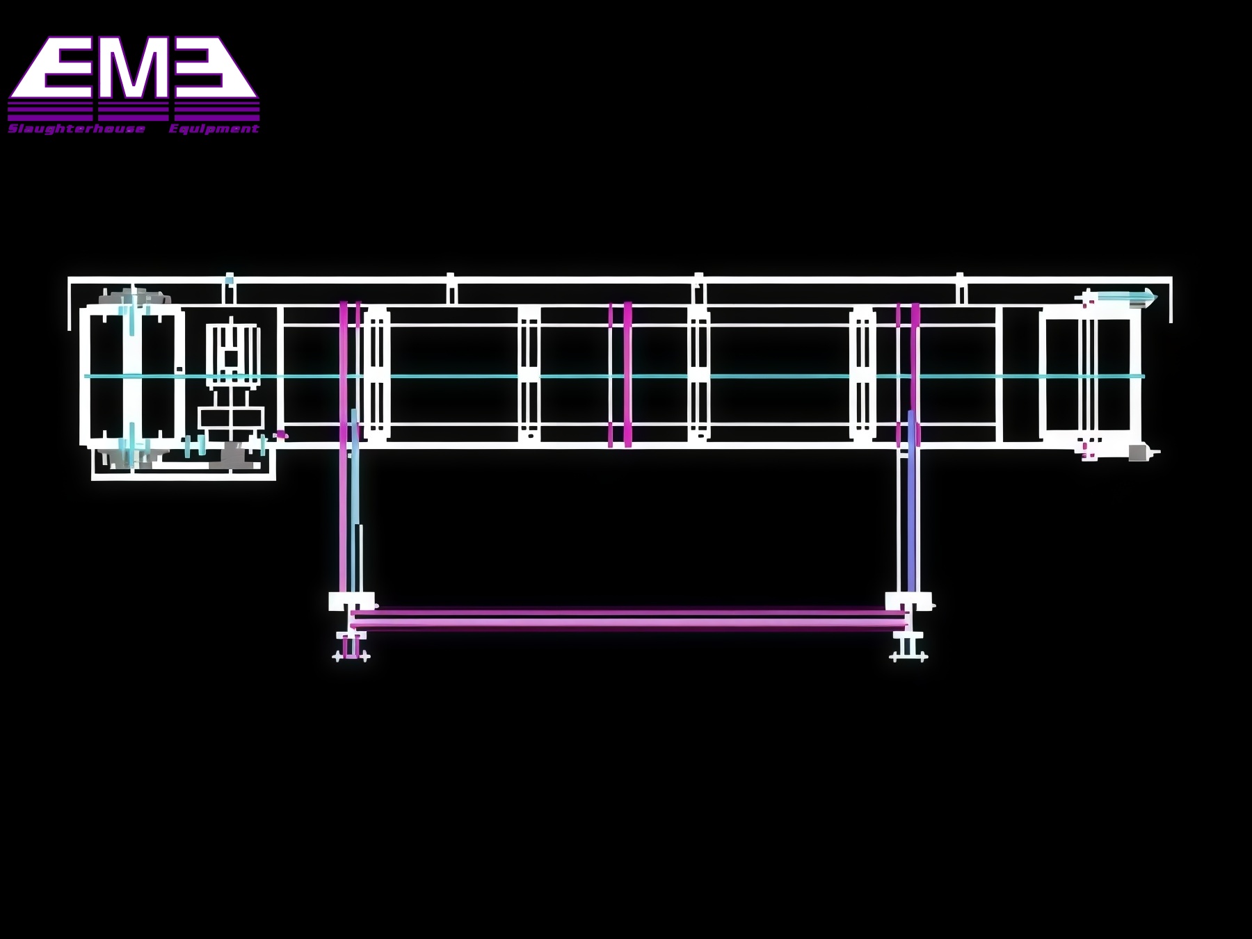 Goat slaughterhouse living sheep restraint belt convey machine for sheep killing processing line
