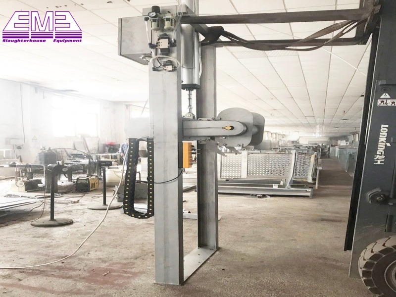 Sheep abattoir equipment goat lamb skin vertical puller machine for  sheep slaughterhouse