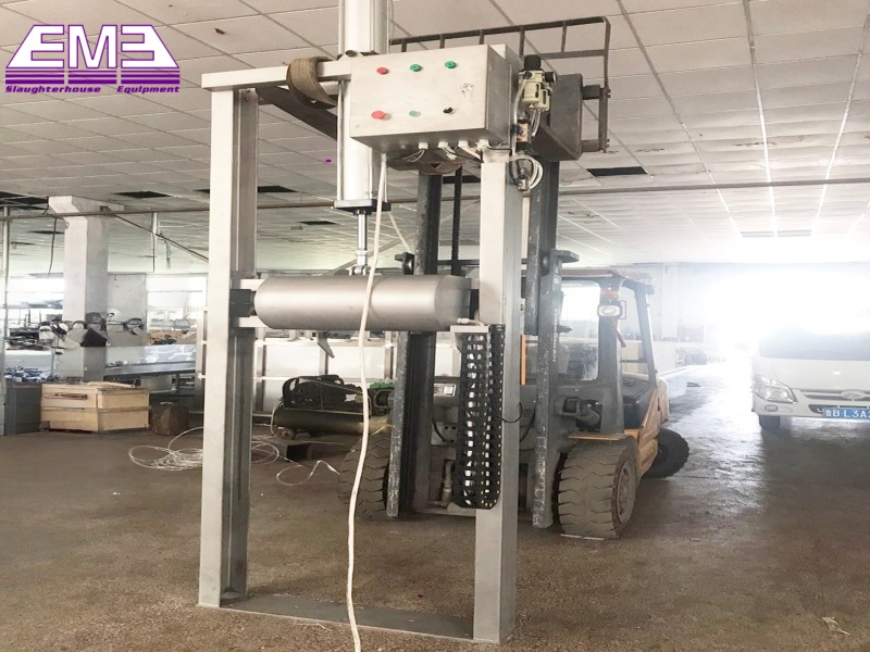 Sheep abattoir equipment goat lamb skin vertical puller machine for  sheep slaughterhouse