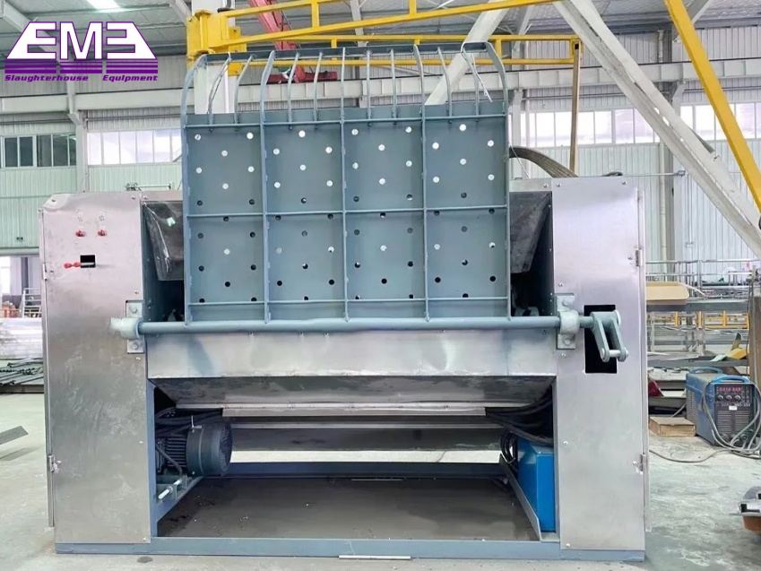 sheep slaughtering line horizontal type carcass dehairing machine for goat slaughterhouse