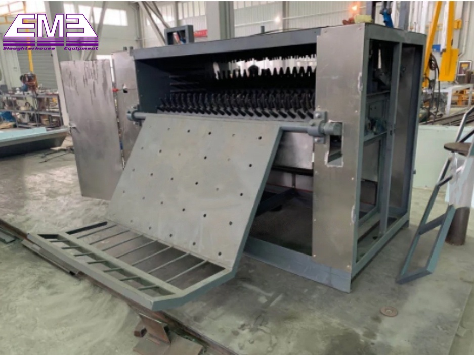 sheep slaughtering line horizontal type carcass dehairing machine for goat slaughterhouse
