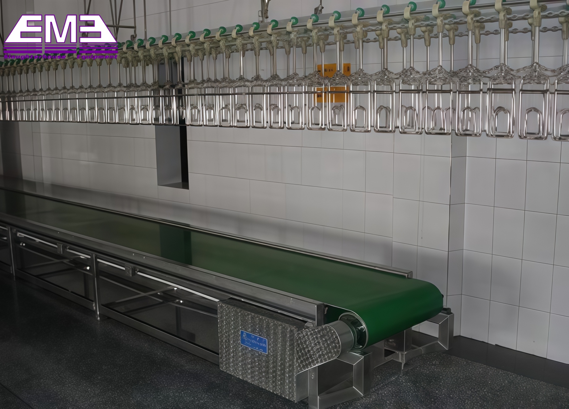 Poultry abattoir equipment living poultry cage roller convey machine