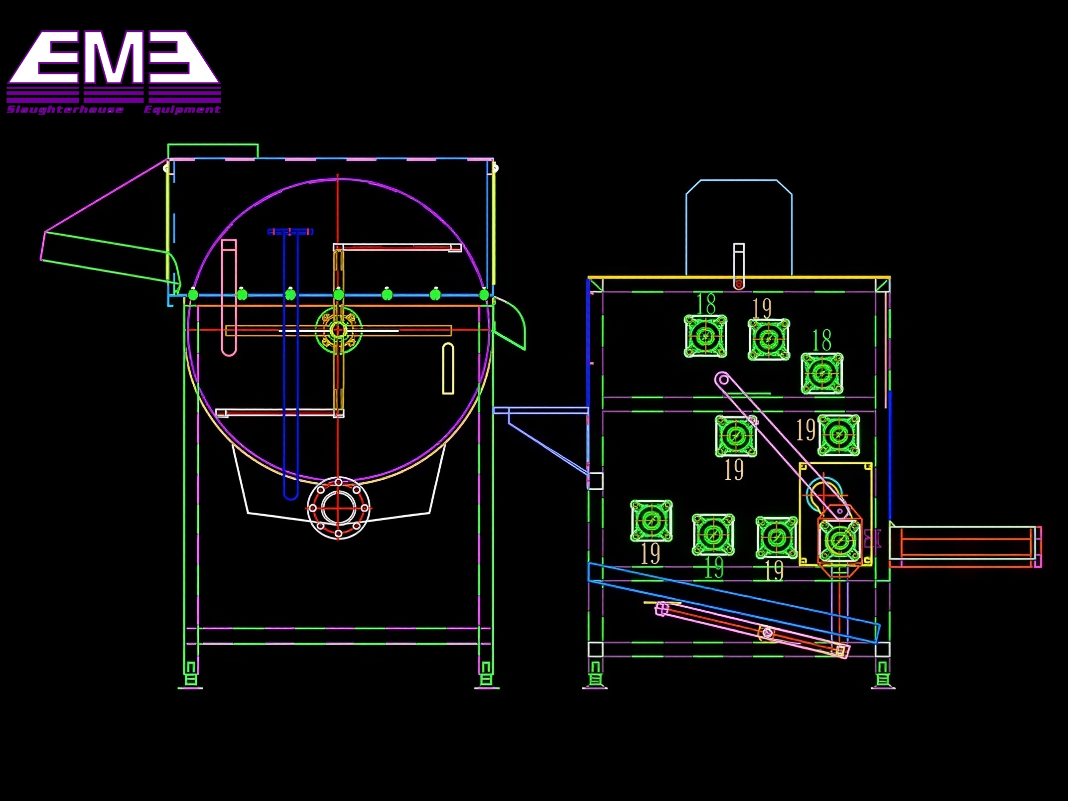 Poultry scalding and plucking combination machine