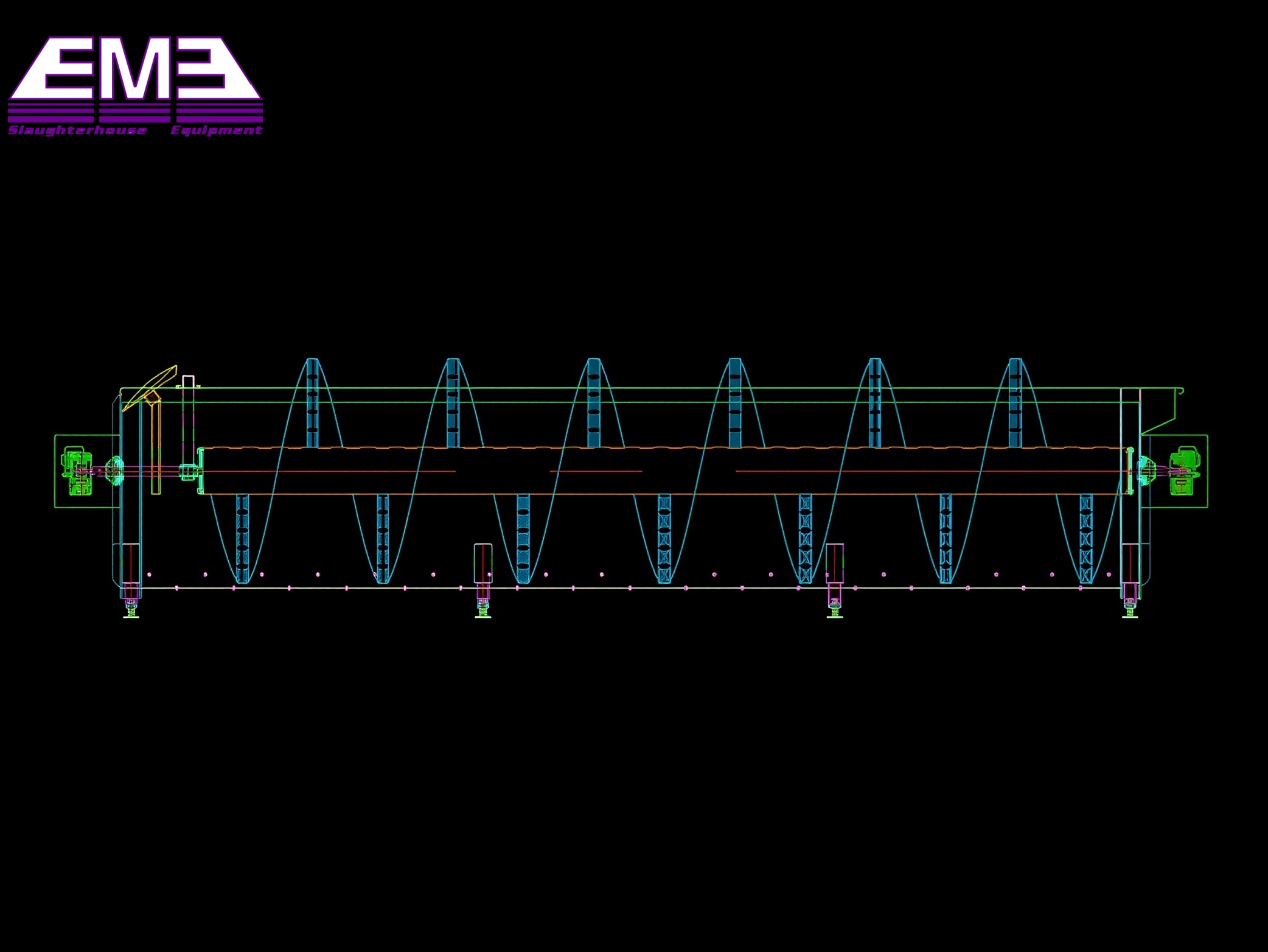 Poultry Carcass chilling machine for poultry slaughterhouse line