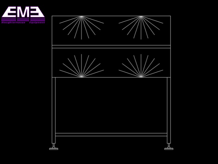 Poultry carcass washing machine for poultry slaughterhouse line