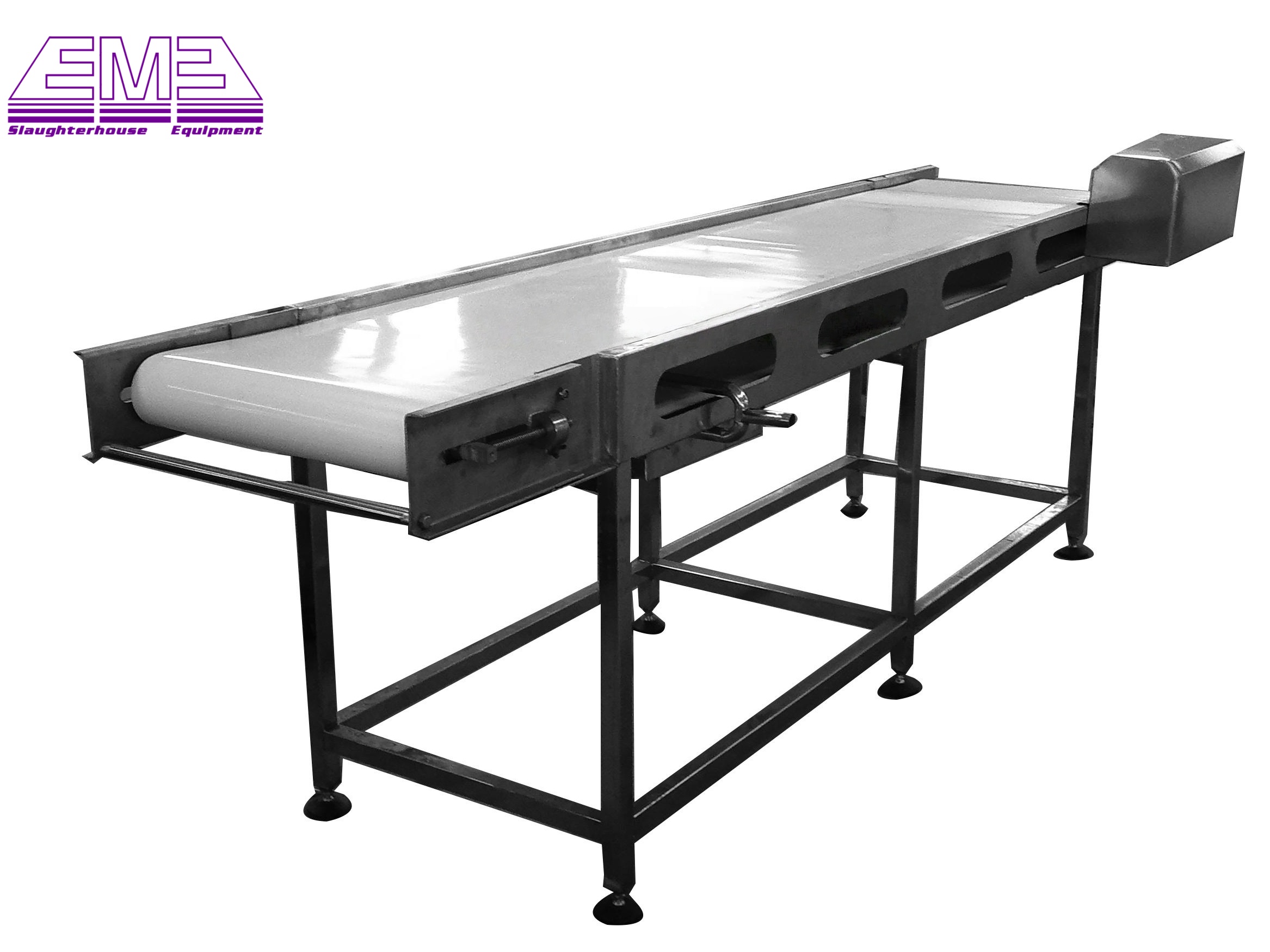 Belt conveyor for cattle, sheep, pig and poultry deboning