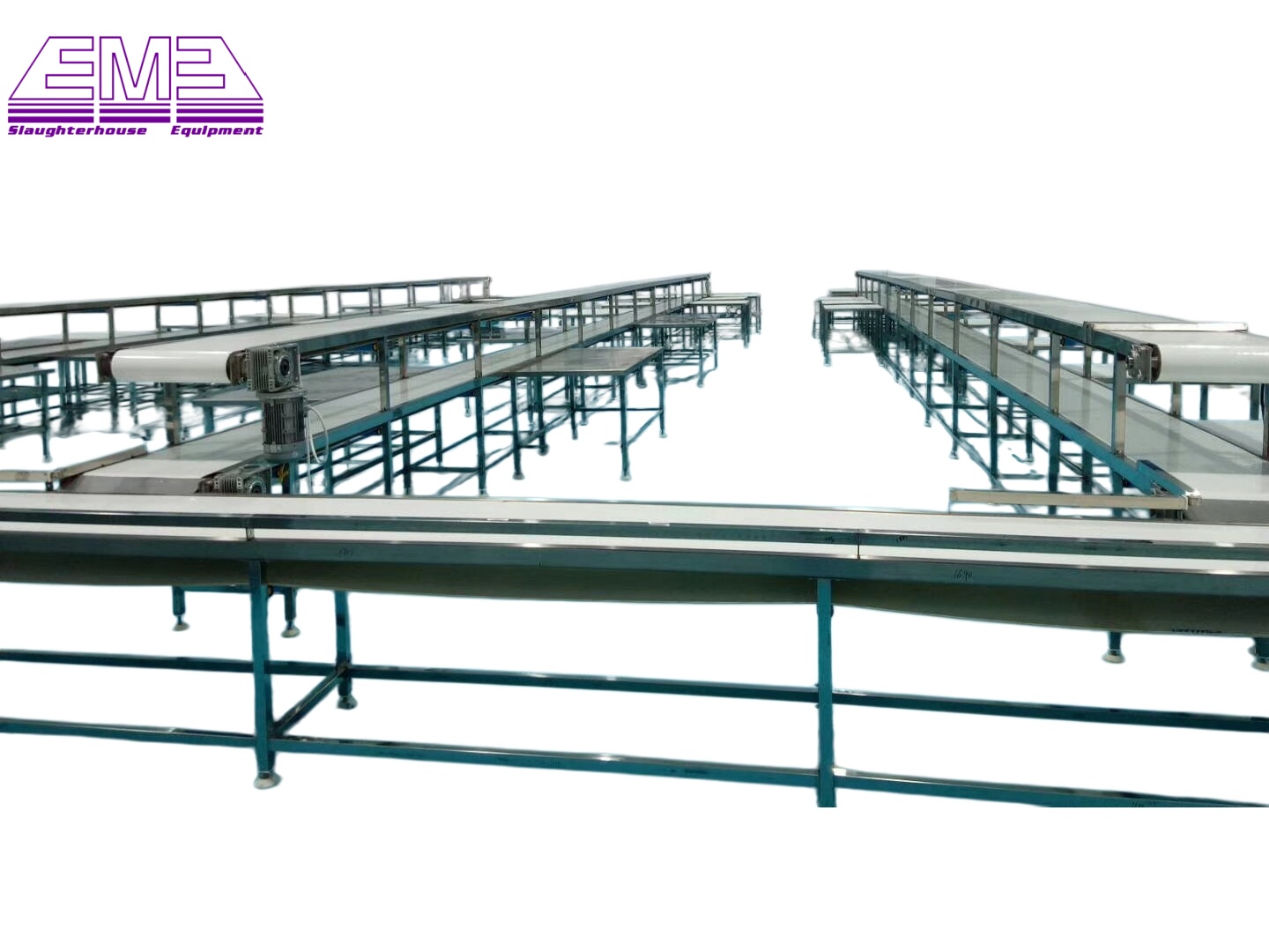 Dual-layer belt conveyor for meat deboning