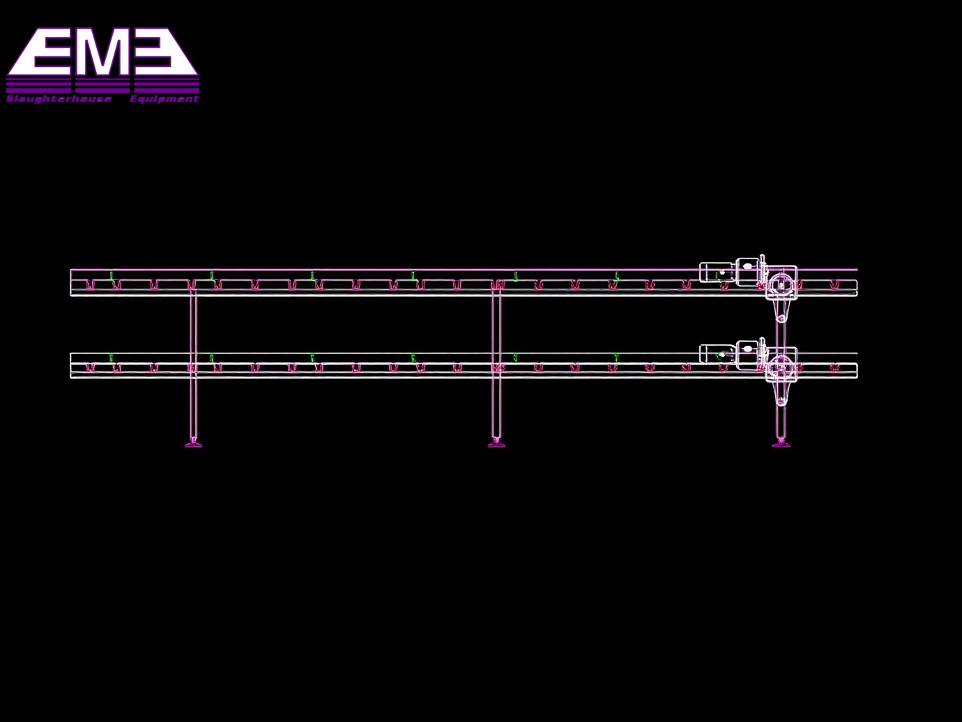 Dual-layer belt conveyor for meat deboning