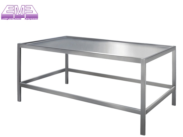 Meat trimming and packaging table