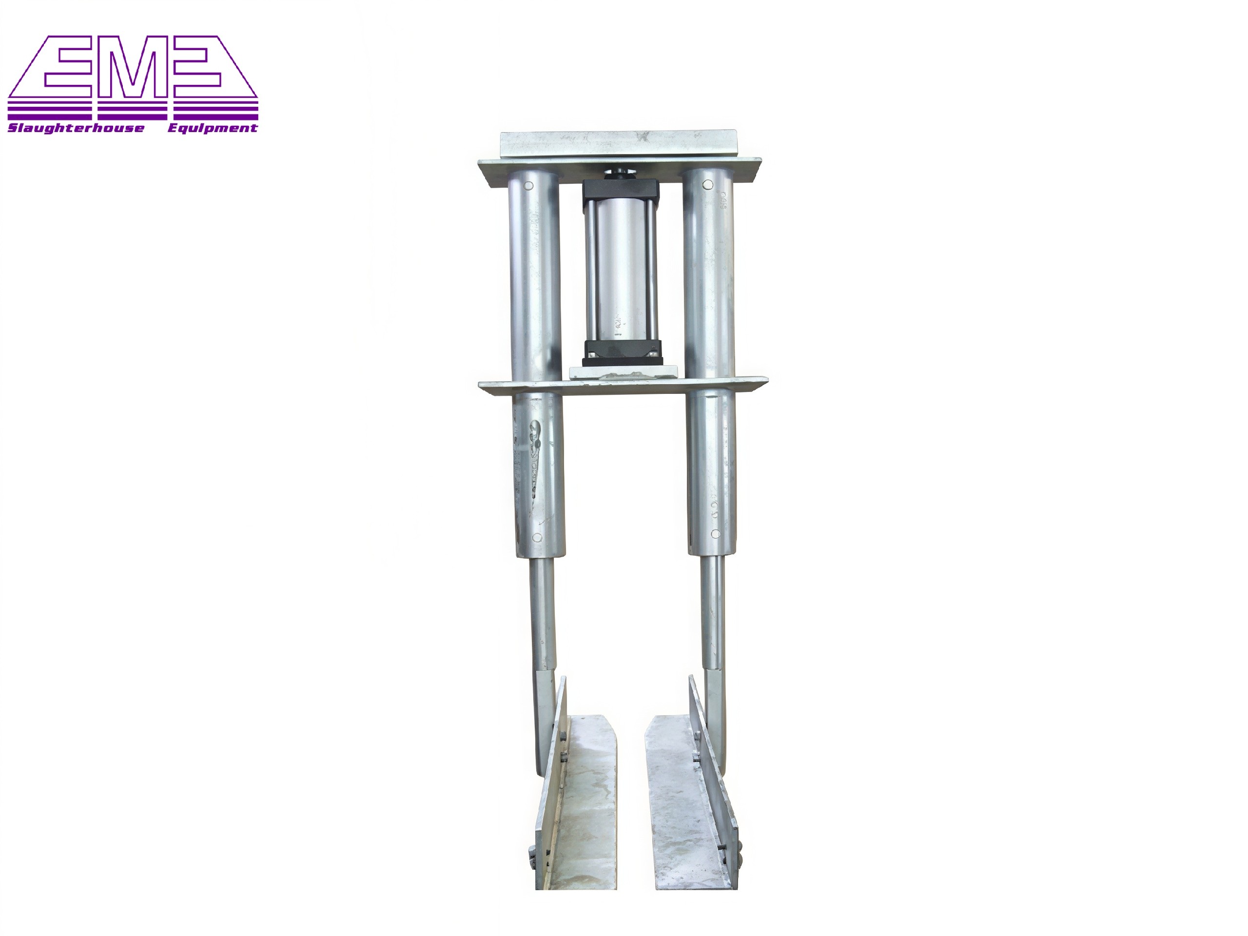 Pig carcass auto unloading device in pig slaughterhouse and abattoir