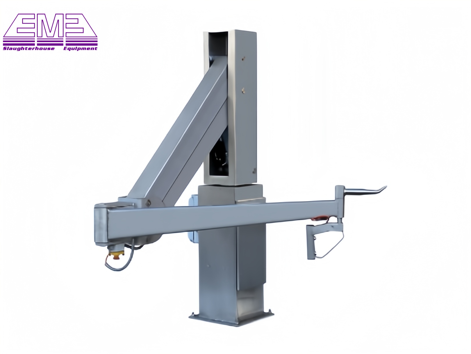 Arm type pig carcass unloading device for pig slaughterhouse