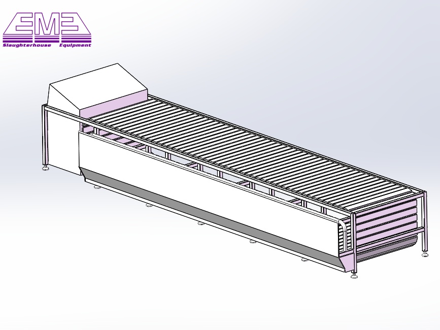Pig carcass auto convey table in pig abattoir and slaughterhouse
