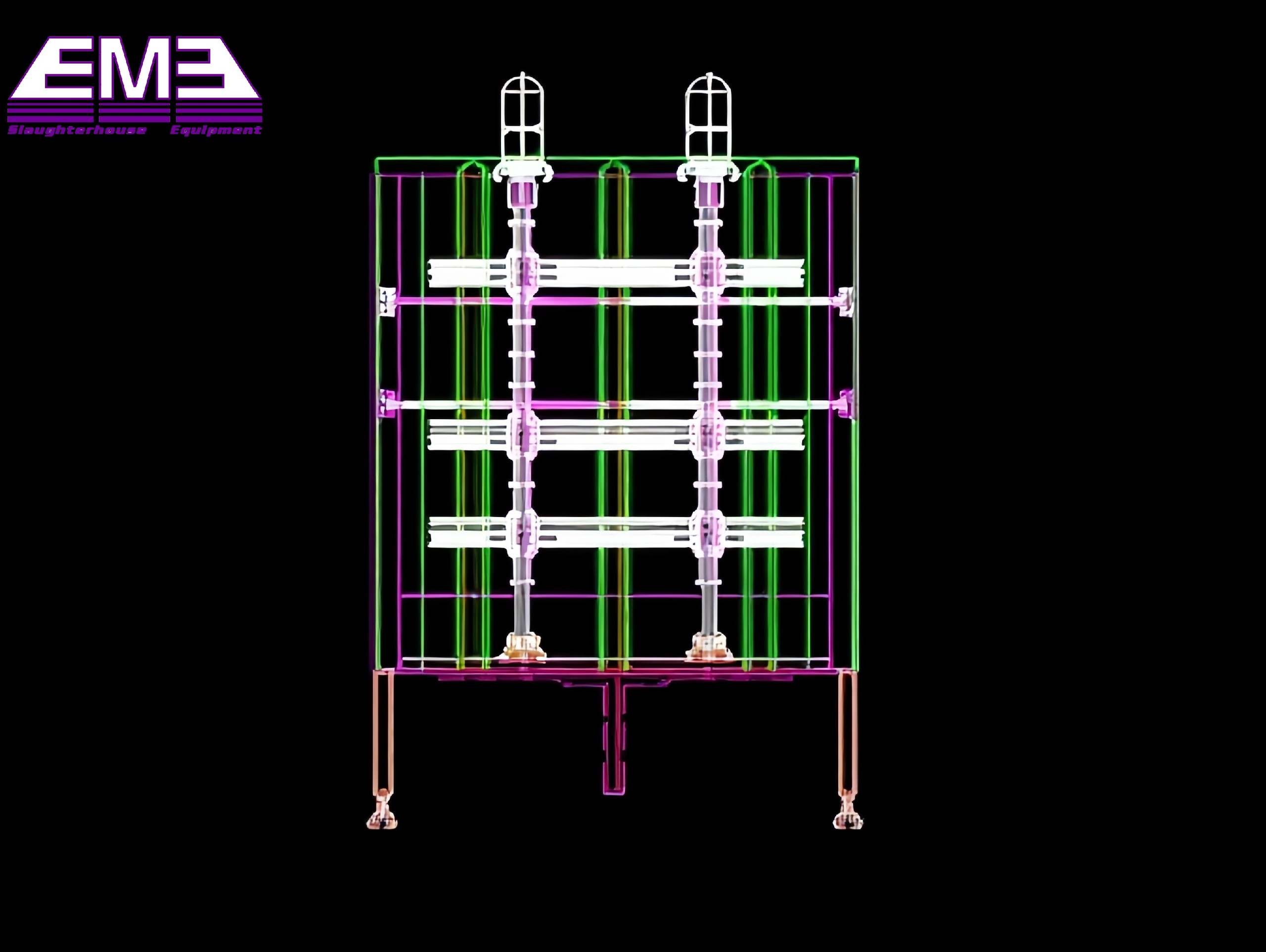 Pig carcass auto cleaning for pig slaughterhouse and abattoir
