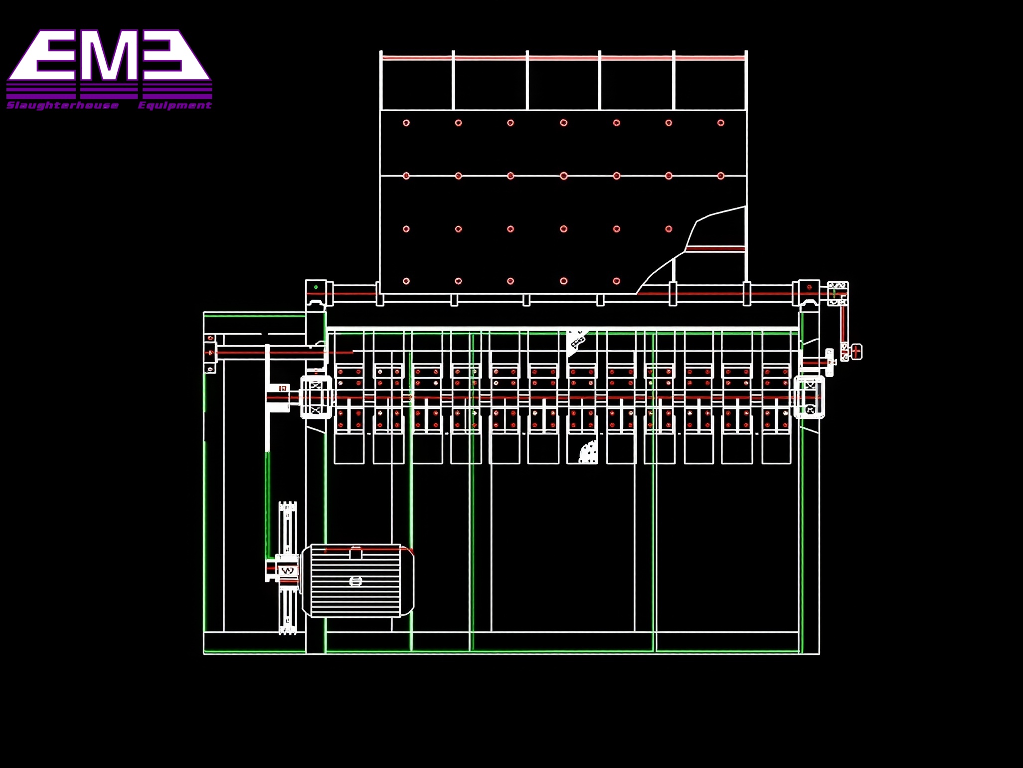 Pig dehair machine for small pig abattoir and slaughterhouse