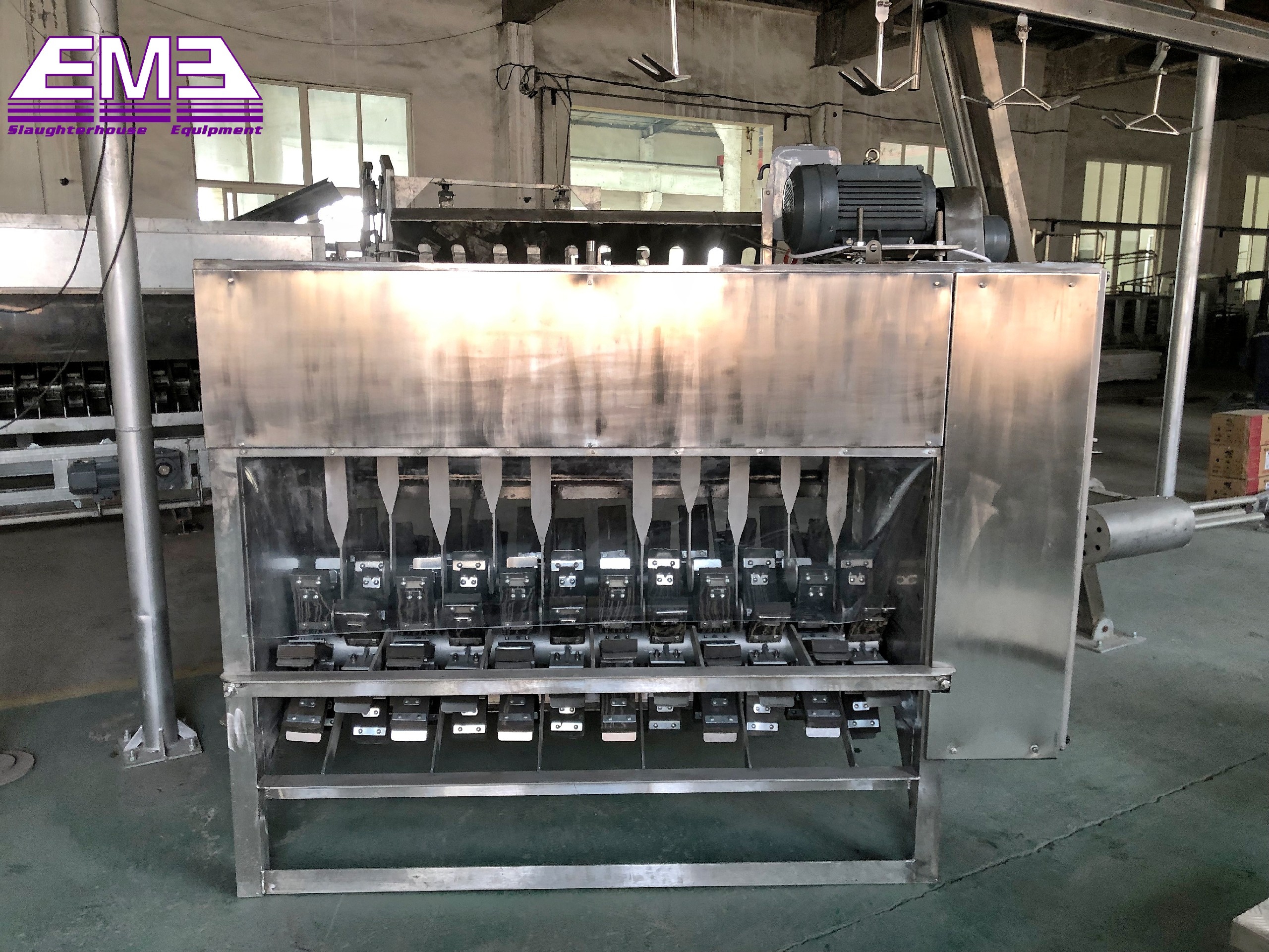 Pig dehair machine for small pig abattoir and slaughterhouse