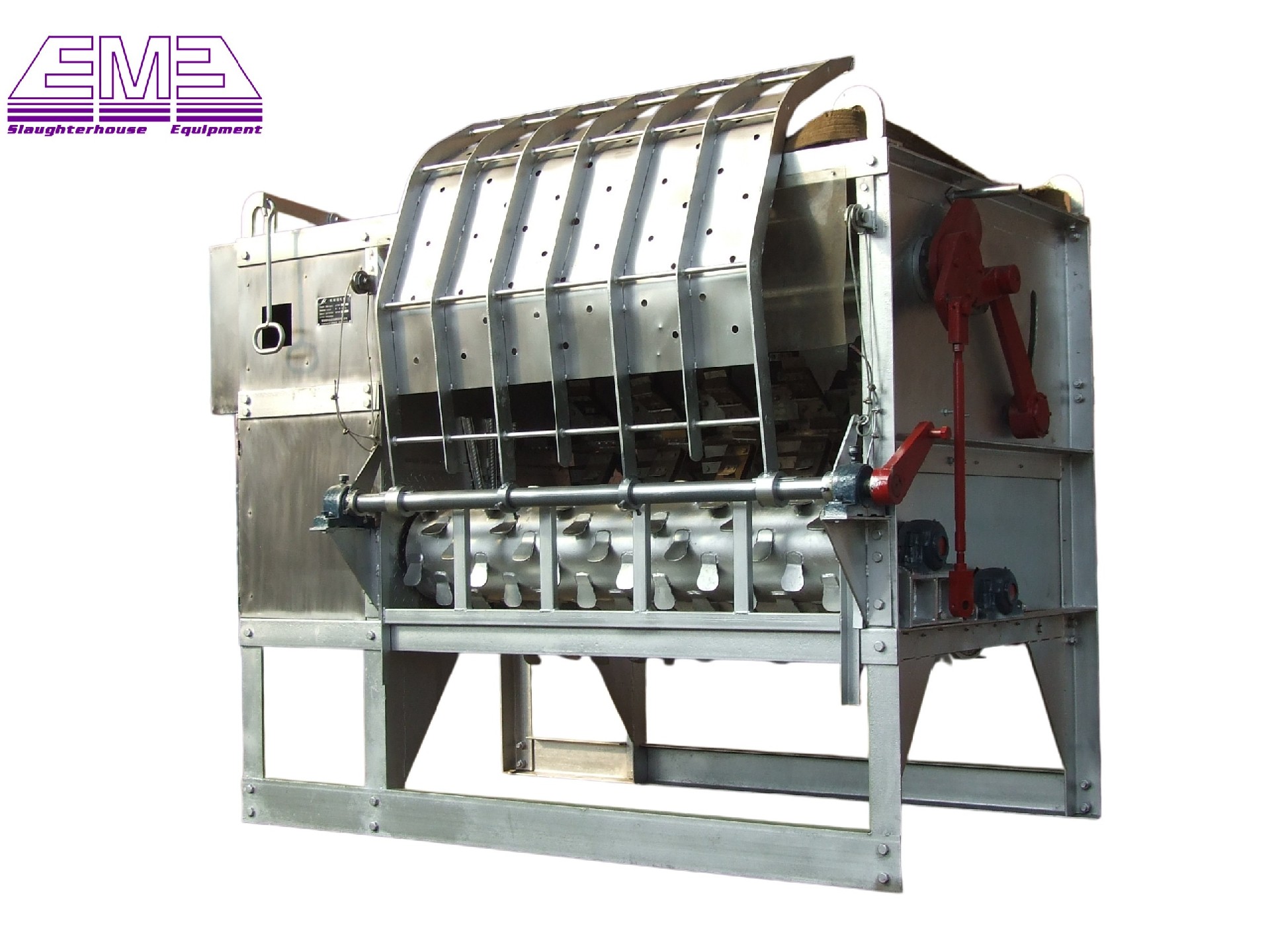Pig carcass dehair machine for middle size slaughterhouse and abattoir