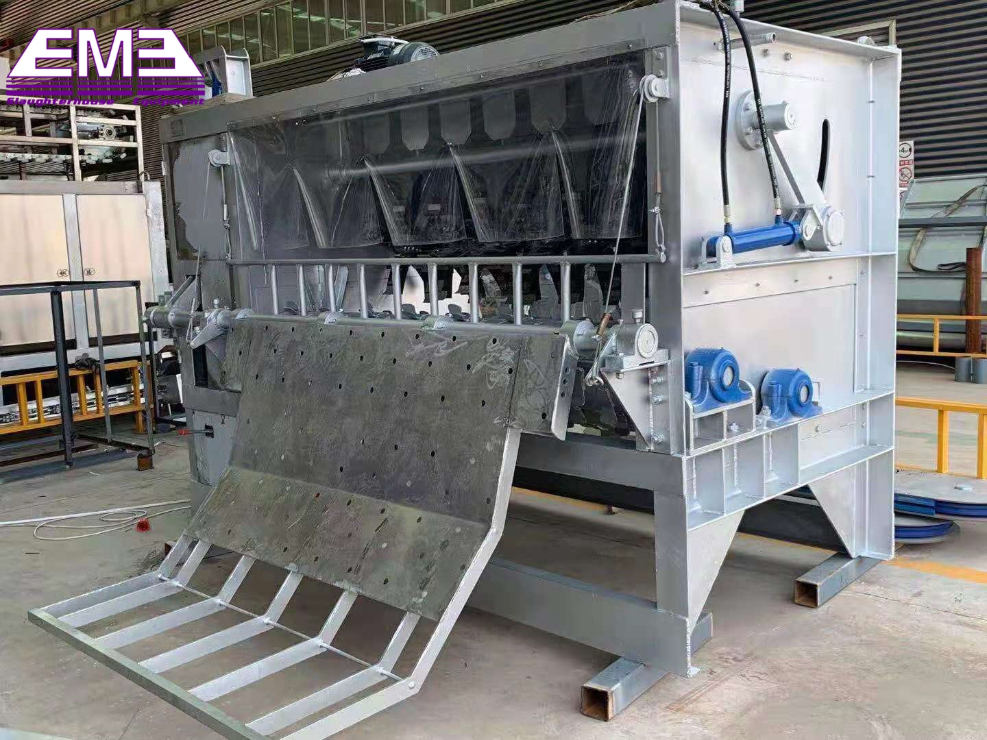 Pig carcass dehair machine for middle size slaughterhouse and abattoir