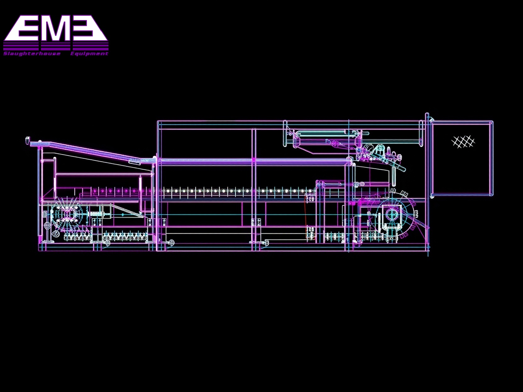 Living pig three point stunning machine