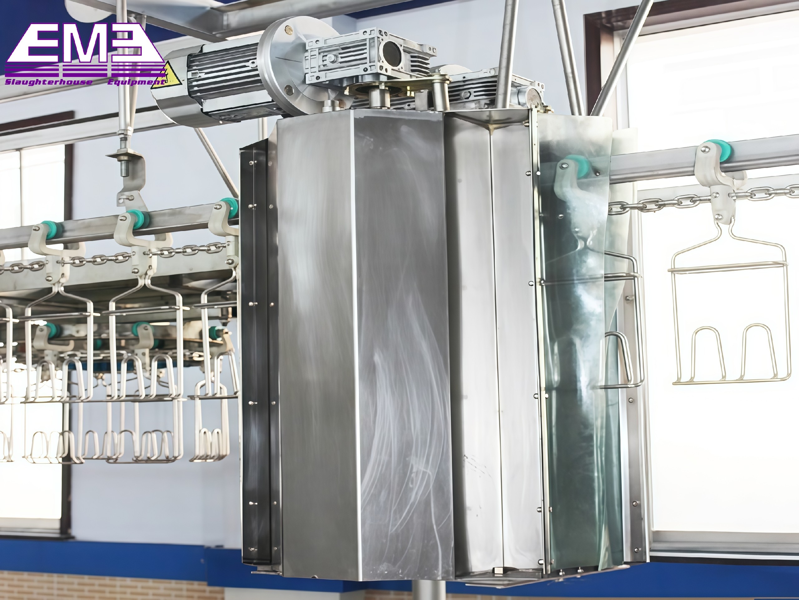 Poultry abattoir equipment hooks cleaning device for slaughterhouse