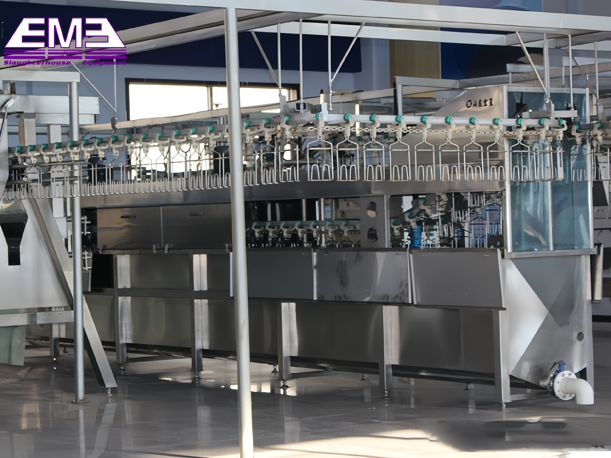 Closed type carcass scalding machine for poultry slaughtering machine