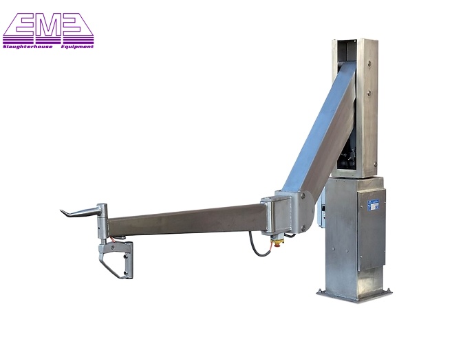 Arm type quarter carcass delivery descend machine