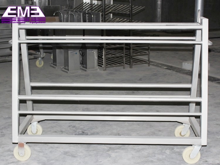 Cattle carcass hanging hook transfer trolley