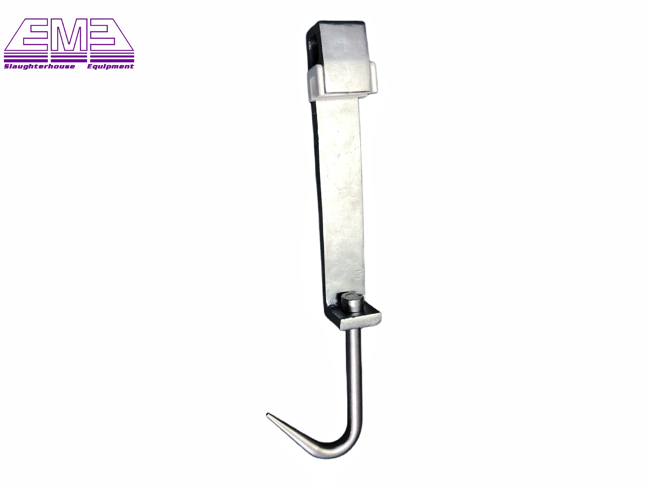 Cattle carcass flat track pulley hook