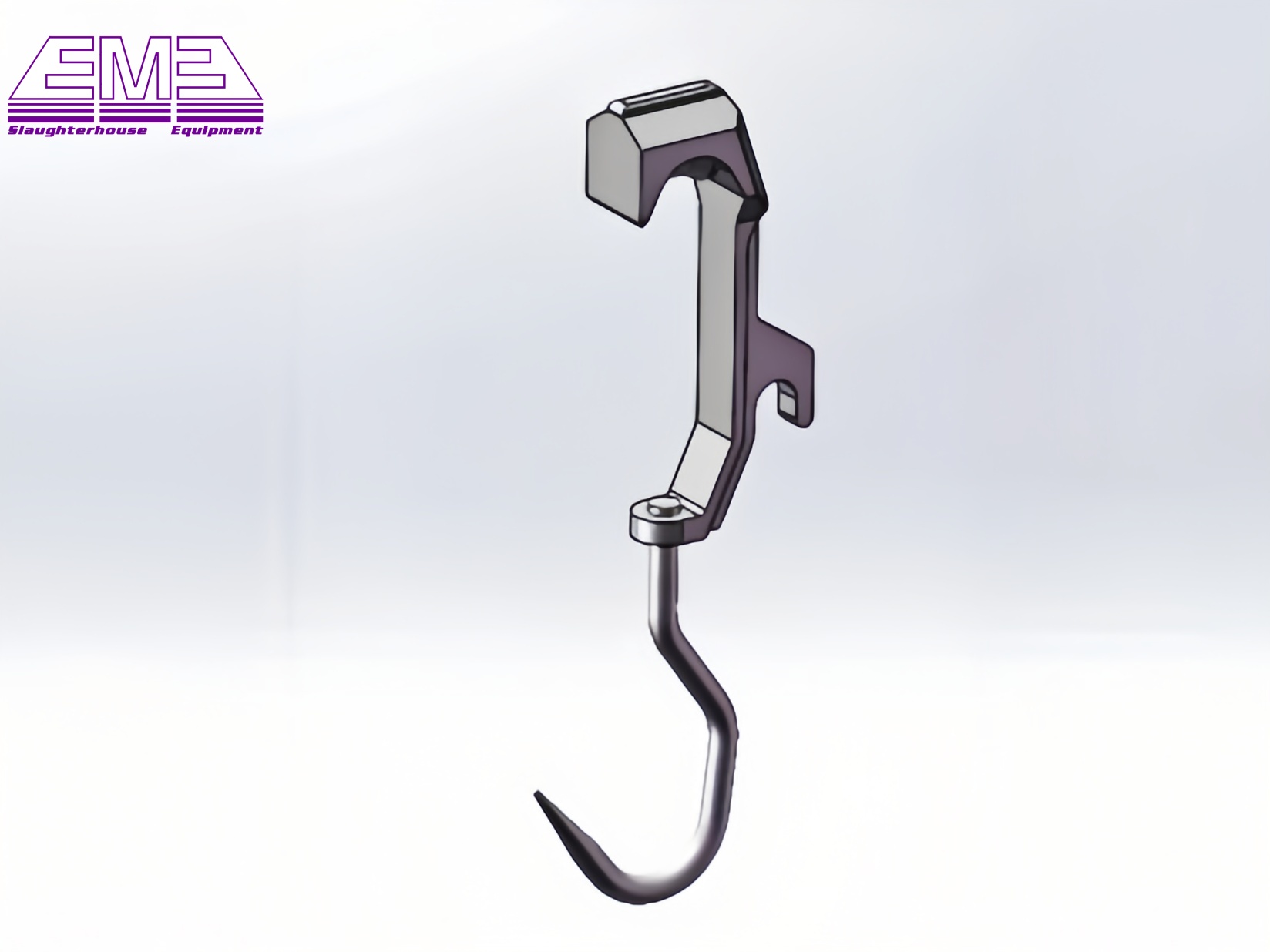 Cattle carcass tube track pulley hook