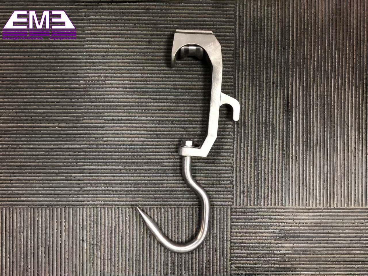 Cattle carcass tube track pulley hook