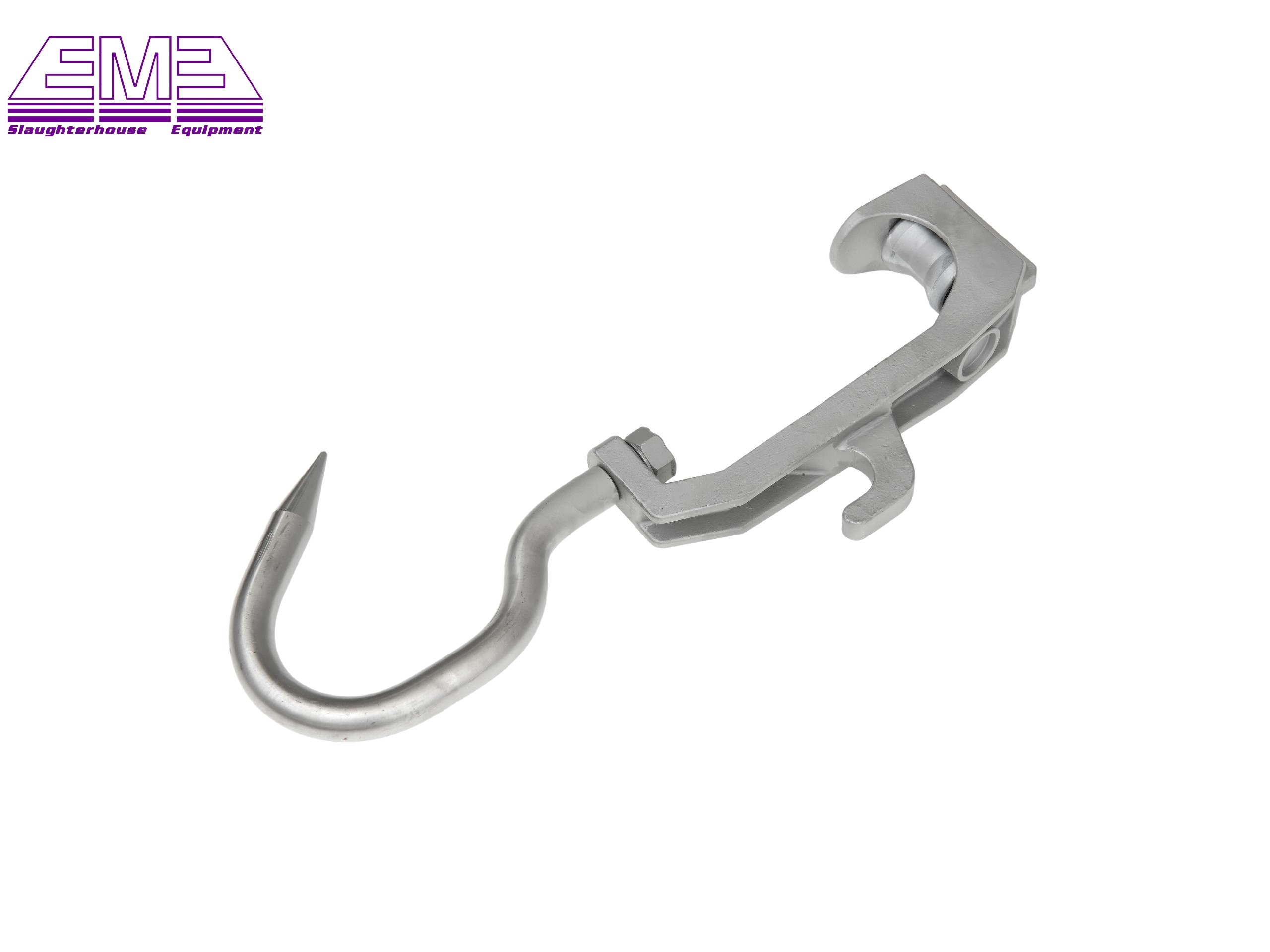 Cattle carcass tube track pulley hook