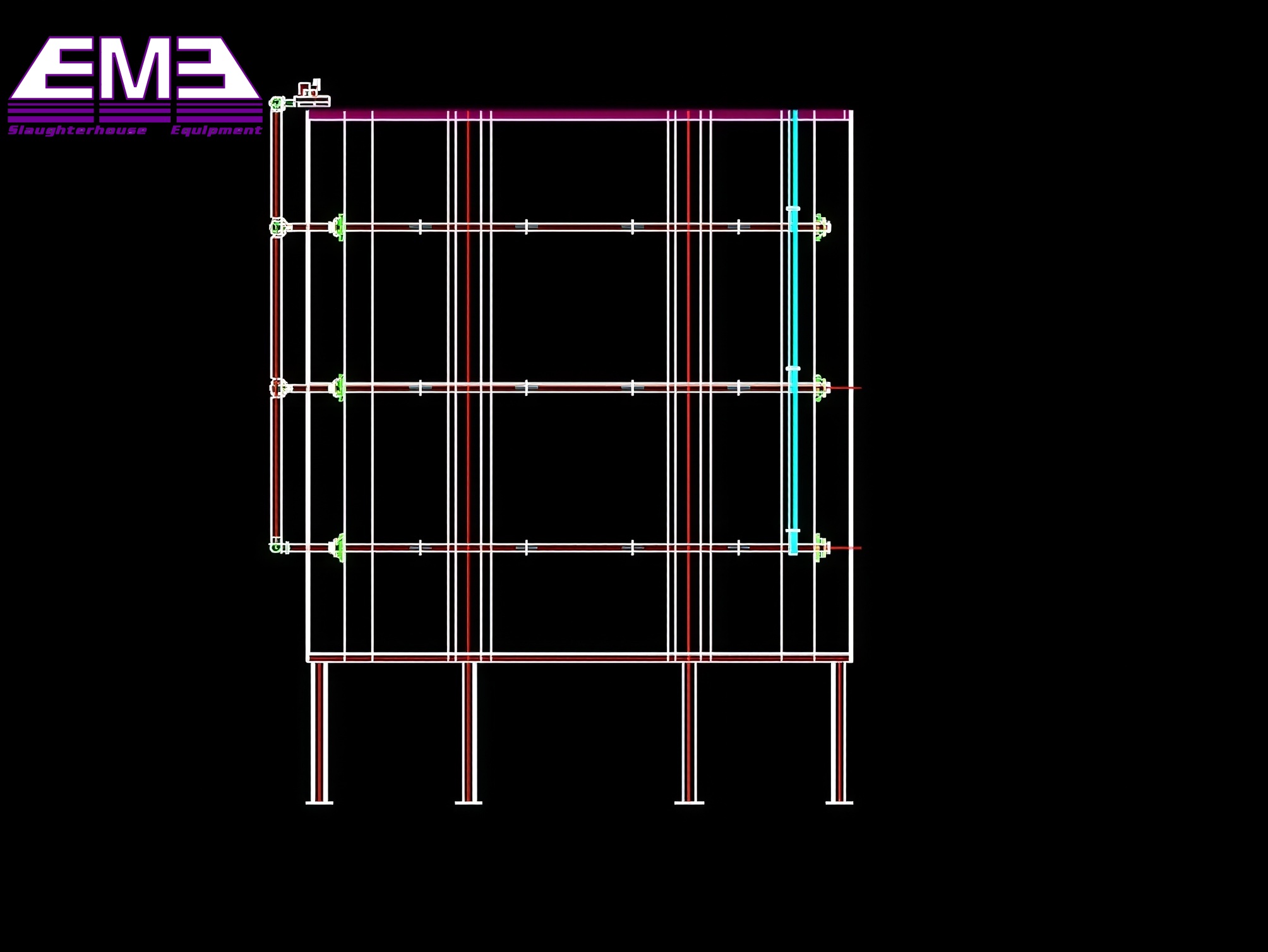Cattle half carcass automatic cleaning machine