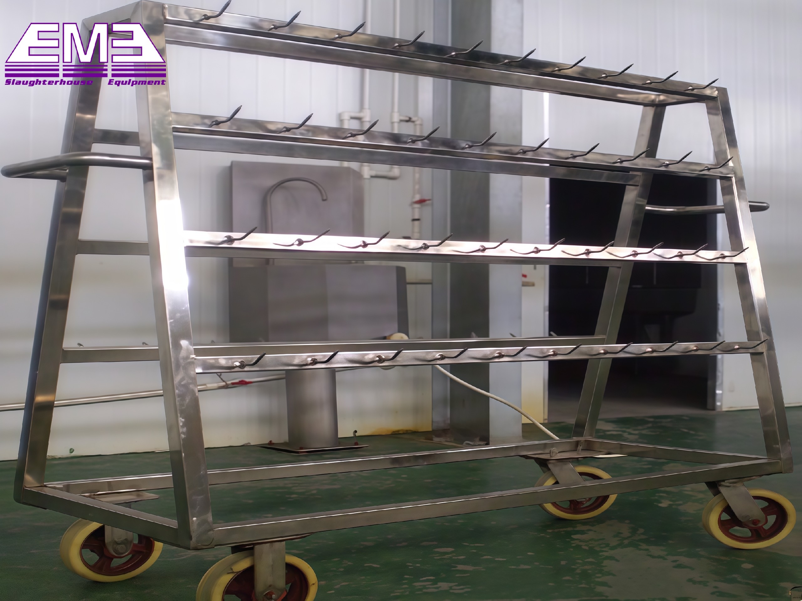 Head and red viscera transfer trolley